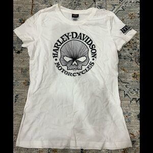 Harley-Davidson White Skull Graphic Tee